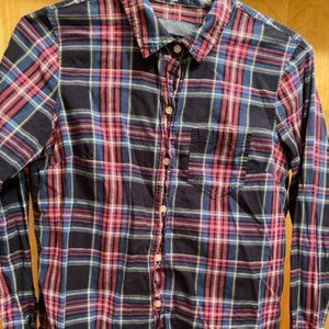 Women's Button-down plaid shirt, small, GAP